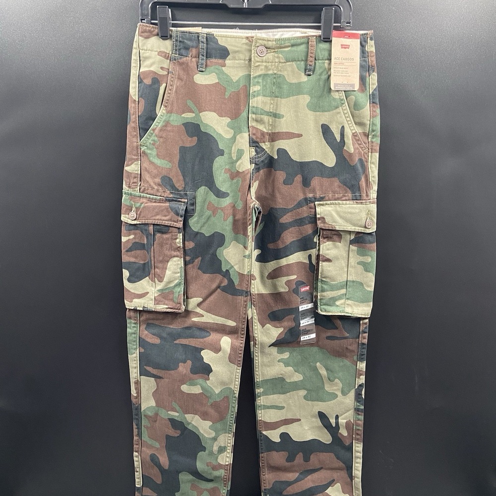 Levis Relaxed Fit Ace Cargo Pants Mens 29x32 Green Army New‎